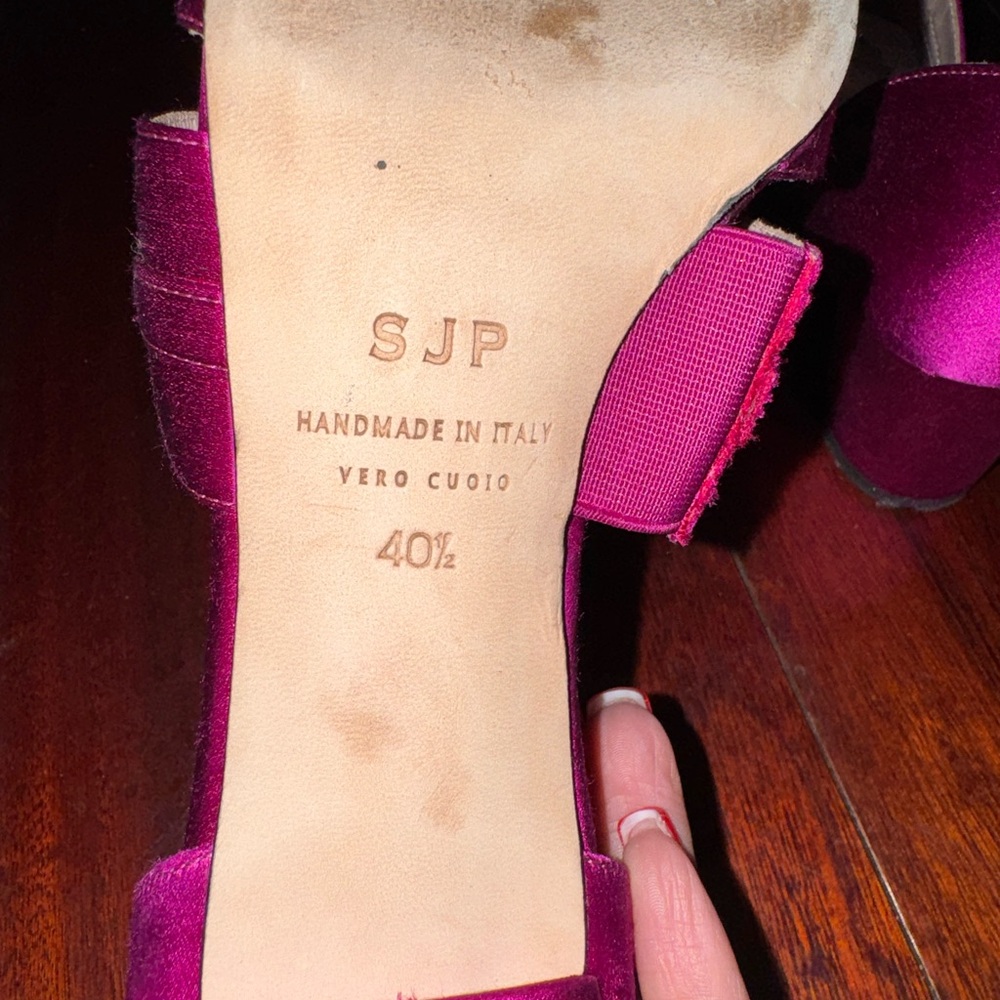 SJP by Sarah Jessica Parker Fuchsia Embellished Heels size 40.5 - Picture 4 of 6